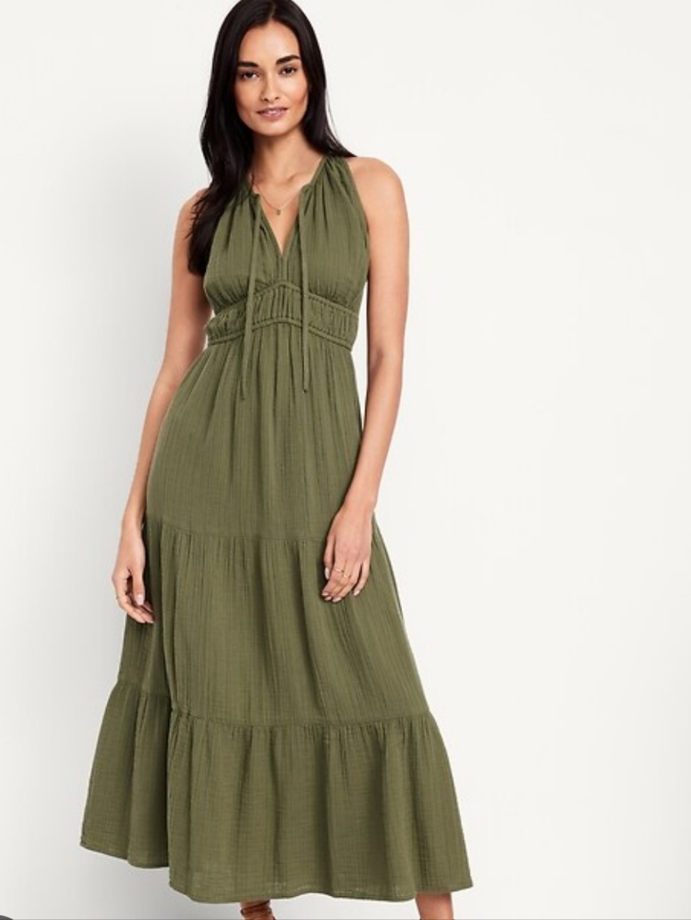 Taylor Woman Olive Green Maxi Dress Size 18W